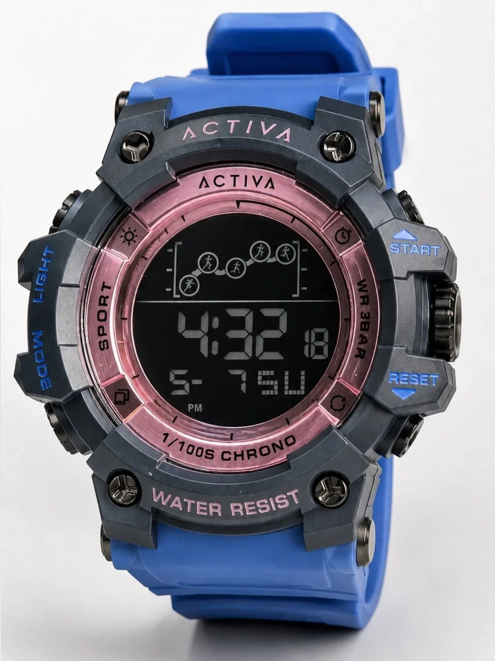Activa X Invicta Summit 50mm Blue Pink Digital Watch ACW8082-011 NIB